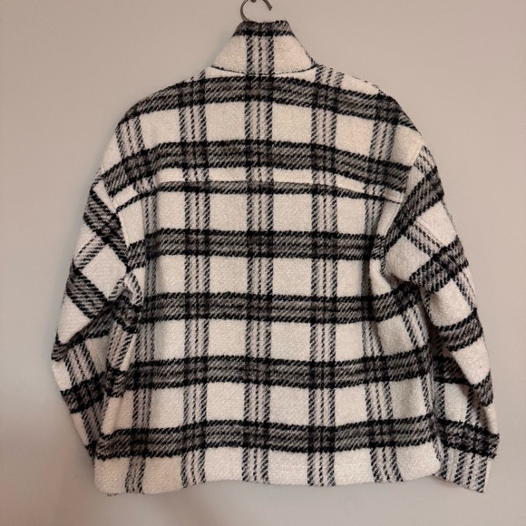 IRO Paris Bika Checked Wool-Blend Half-Zip Sweater Plaid NWT Size 38 - Picture 6 of 16